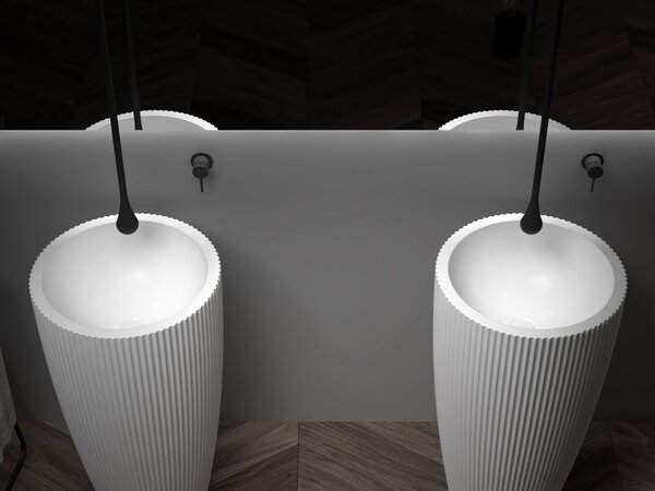 Volně stojící umyvadlo TWZ316 - minerální odlitek - 50 x 50 x 90 - možnost volby barvy