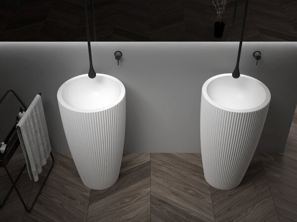Volně stojící umyvadlo TWZ316 - minerální odlitek - 50 x 50 x 90 - možnost volby barvy