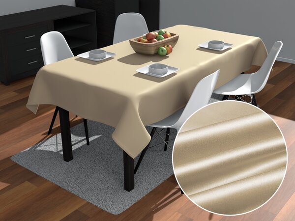 Biante Saténový obdélníkový ubrus polyesterový Satén LUX-054 Latte 50x100 cm