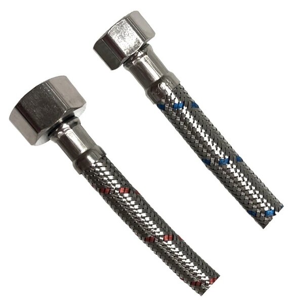 Flexibilní připojovací hadice FxF 3/8"x1/2" - nerez - 80 cm - 2ks