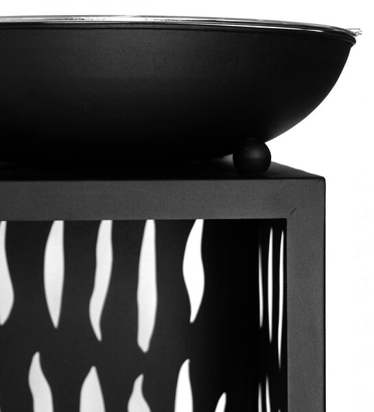 Linder Exclusiv Přenosné ohniště 45 cm se zásobníkem na dřevo