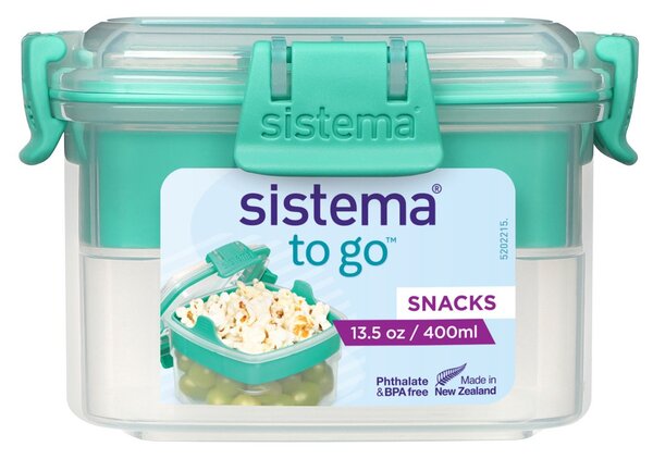 Sistema Svačinový box s miskou To Go Snacks 400 ml, zelená