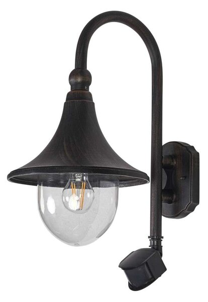 Lindby - Daphne Venkovní Nástěnné Svítidlo s Sensor Antique Black - Lampemesteren
