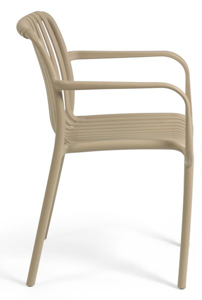 Béžová plastová zahradní židle Isabellini – Kave Home
