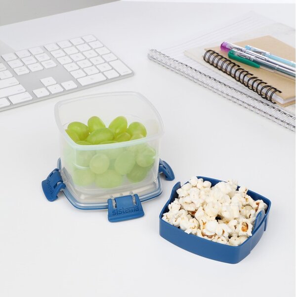 Sistema Svačinový box s miskou To Go Snacks 400 ml, modrá