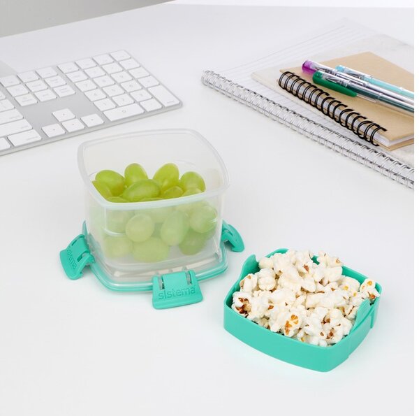 Sistema Svačinový box s miskou To Go Snacks 400 ml, zelená