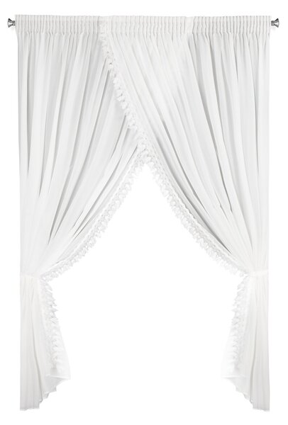 ZÁCLONA NA PÁSCE LORETA 400X250 CM BÍLÁ