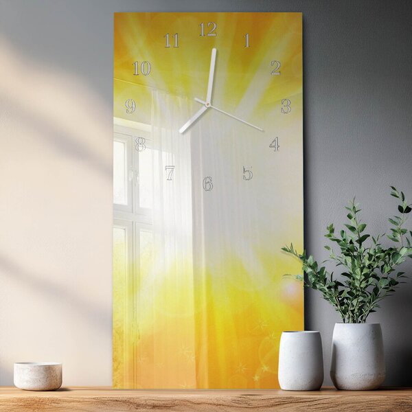 Skleněné hodiny vertikální Sluneční světlo zsppb-30x60-00083529