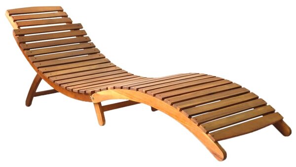 Zahradní lehátka 2 ks masivní akáciové dřevo
