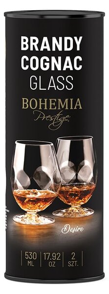 BOHEMIA PRESTIGE DESIRE SKLENICE NA KOŇAK V TUBĚ 530 ML SADA 2KS