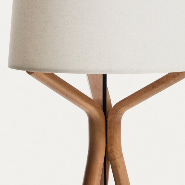 Kave Home Dřevěná stojací lampa Ubira 150 cm