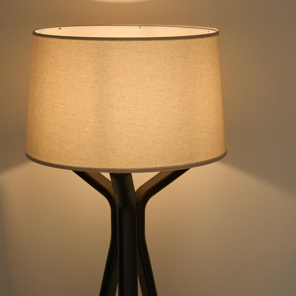 Kave Home Černá stojací lampa Ubira 150 cm