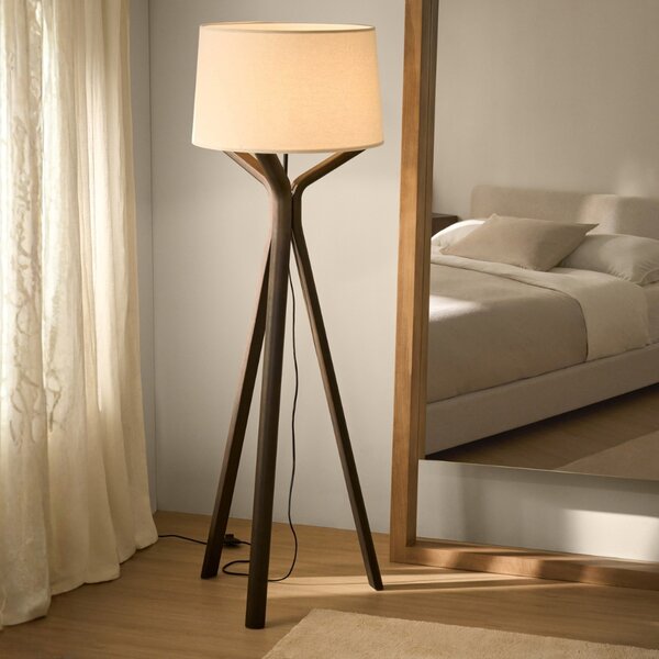 Kave Home Hnědá stojací lampa Ubira 150 cm
