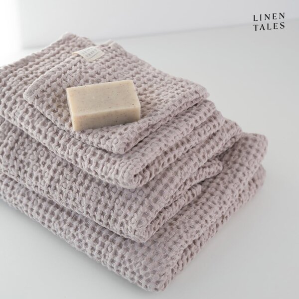 Světle růžové ručníky a osušky v sadě 3 ks Honeycomb – Linen Tales