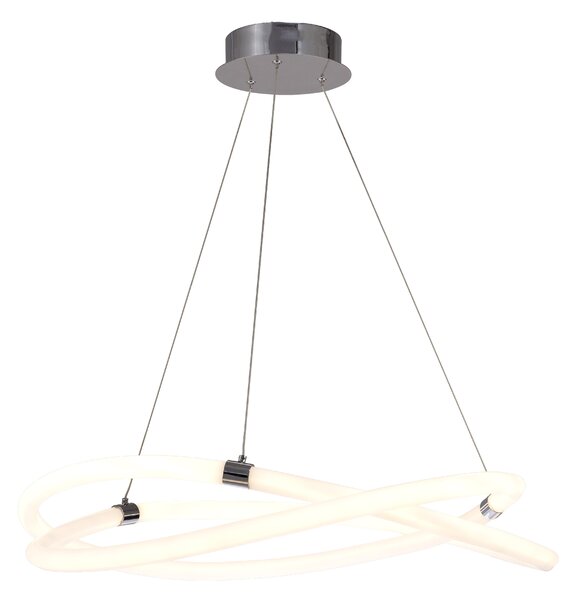 Mantra 6607 Infinity Line, moderní závěsné svítidlo 60W LED 3000K, chrom/bílá, průměr 73cm