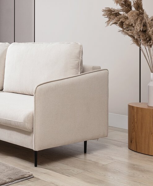 Rozkládací pohovka Movani - béžový pletený materiál Loft 01 / černé nohy