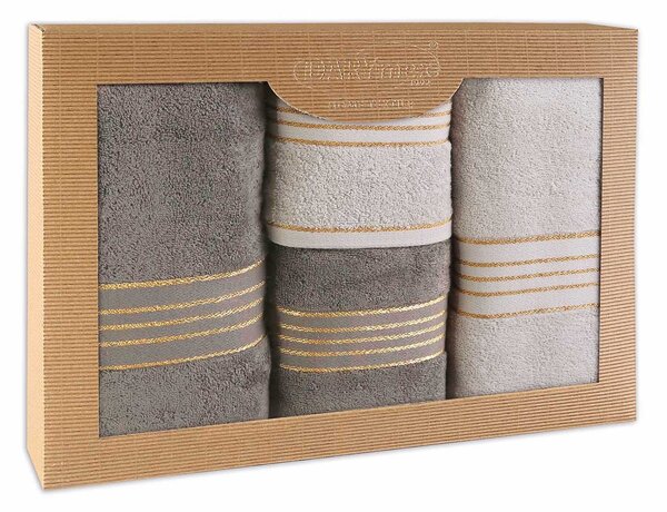 BAVLNĚNÉ RUČNÍKY TIWANO SADA 2 KS 50X90 CM, 2 KS 70X140 CM VÍCEBAREVNÁ