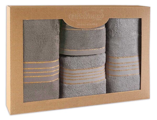 BAVLNĚNÉ RUČNÍKY TIWANO SADA 2 KS 50X90 CM, 2 KS 70X140 CM VÍCEBAREVNÁ