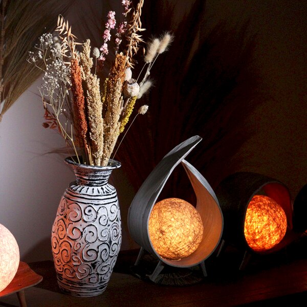 Přírodní kokosová lampa – čokoládově zatočený list - 374 - 613