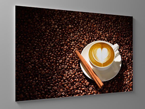 Liox Obraz cappuccino s láskou Rozměr: 100 x 65 cm