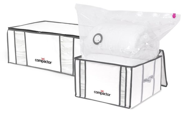 Vakuové/vyztužené látkové úložné boxy na oblečení v sadě 2 ks 65x45x27 cm Life – Compactor