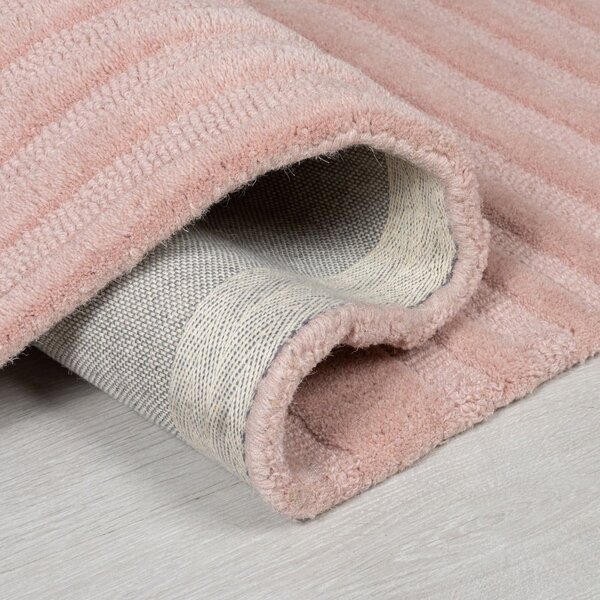 Růžový vlněný koberec Flair Rugs Zen Garden, 120 x 170 cm