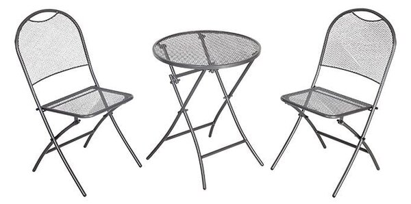 Sunfun Café Latte Set balkonového nábytku, 3 díly, rozměry stolu: ø 60 × 72 cm