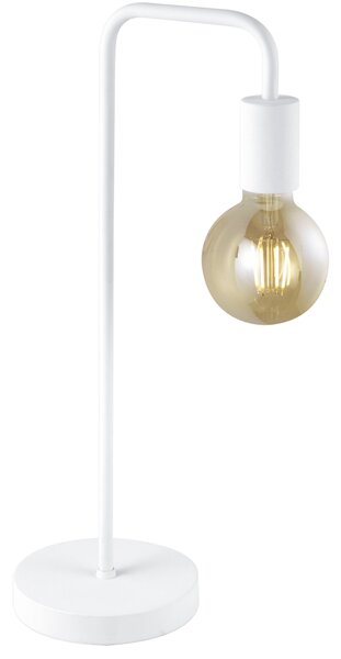 Trio 508000131 Diallo, industriální bílá stolní lampa s vypínačem, 1x42W E27, výška 51cm