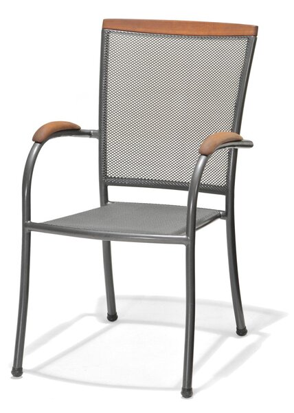 Sunfun Lara Stohovatelné křeslo, 70 × 56 × 94 cm, kov, dřevo, grafit
