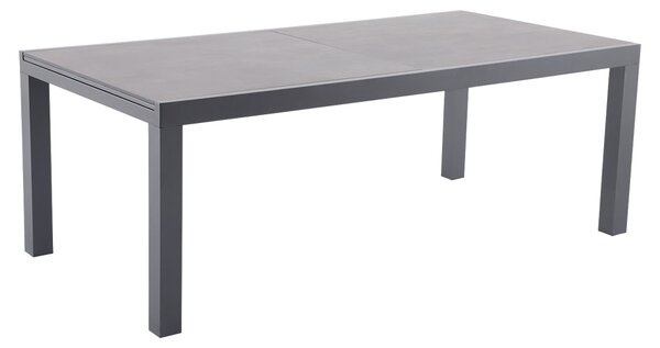 Sunfun Maja Zahradní stůl rozkládací, 200–300 × 100 × 74 cm, umělá keramika, hliník, sklo