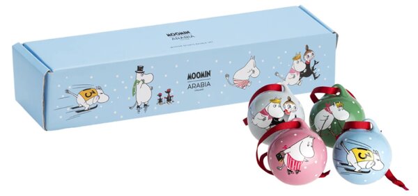 Arabia Porcelánové ozdoby Moomin Winter sports 4ks