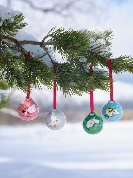 Arabia Porcelánové ozdoby Moomin Winter sports 4ks
