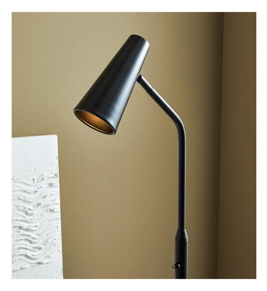 Černá stojací lampa Markslöjd Crest, výška 145 cm