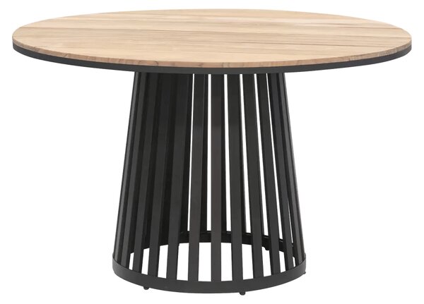 Sensum Zahradní stůl Sandefjord, ø 120 × 74,5 cm, hliník, teak