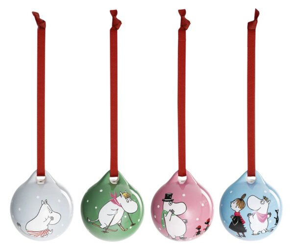 Arabia Porcelánové ozdoby Moomin Winter sports 4ks