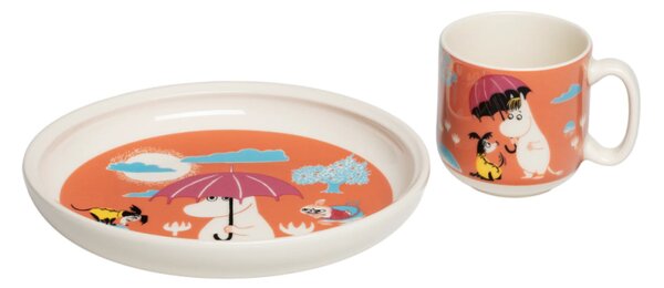 Set hrnku a talíře Moomin Under the Umbrella, dárkový box