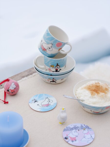 Arabia Porcelánové ozdoby Moomin Winter sports 4ks