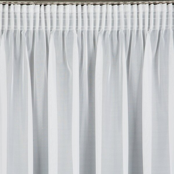 ZÁCLONA NA PÁSCE LUCY 350X150 CM BÍLÁ