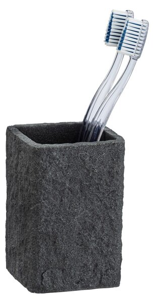 Tmavě šedý kelímek na kartáčky Wenko Villata