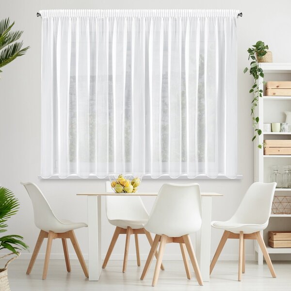 ZÁCLONA NA PÁSCE LUCY 350X150 CM BÍLÁ
