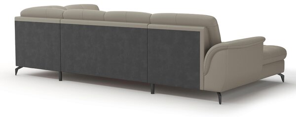 SEDACÍ SOUPRAVA, textil, kůže, šedá Sit & More - Sedací soupravy, Online Only
