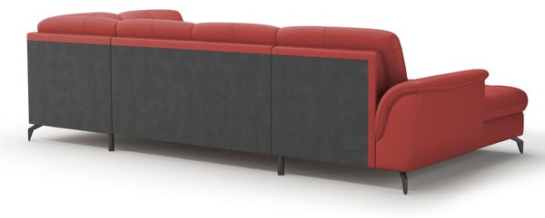 SEDACÍ SOUPRAVA, textil, kůže, červená Sit & More - Sedací soupravy, Online Only