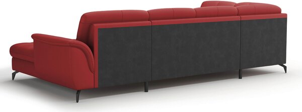 SEDACÍ SOUPRAVA, textil, kůže, červená Sit & More - Sedací soupravy, Online Only
