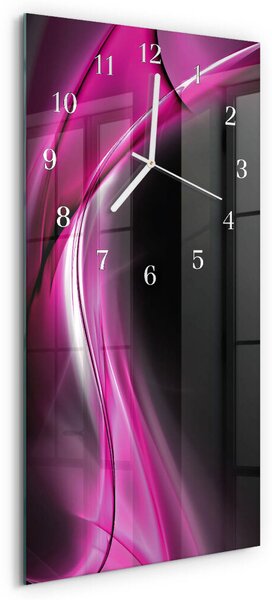 Skleněné hodiny vertikální Abstraktní čáry zsppb-30x60-00082450
