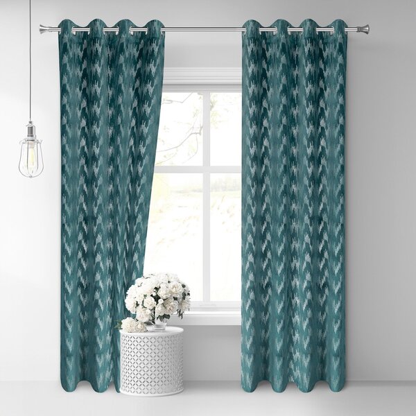 ZATEMŇOVACÍ ZÁVĚS NA KROUŽCÍCH ACHILL 140X250 CM TYRKYSOVÝ