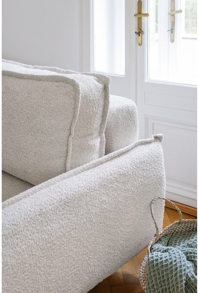 Šedá rozkládací pohovka z textilie bouclé 215 cm Patti – Bonami Selection