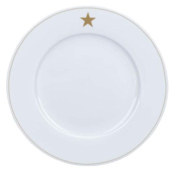 Porcelánový dezertní talíř Star Gold 20 cm