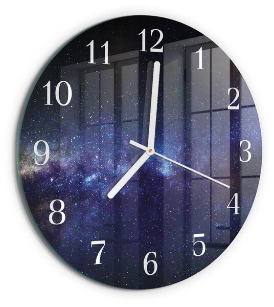 Skleněné hodiny na stěnu Galaxie zsob-fi30-00059540