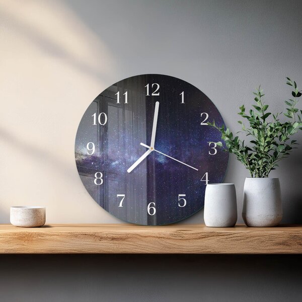 Skleněné hodiny na stěnu Galaxie zsob-fi30-00059540