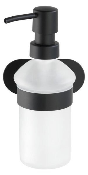 Nástěnný dávkovač na mýdlo s matně černým držákem z nerezové oceli Wenko Orea Turbo-Loc®